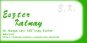 eszter kalnay business card